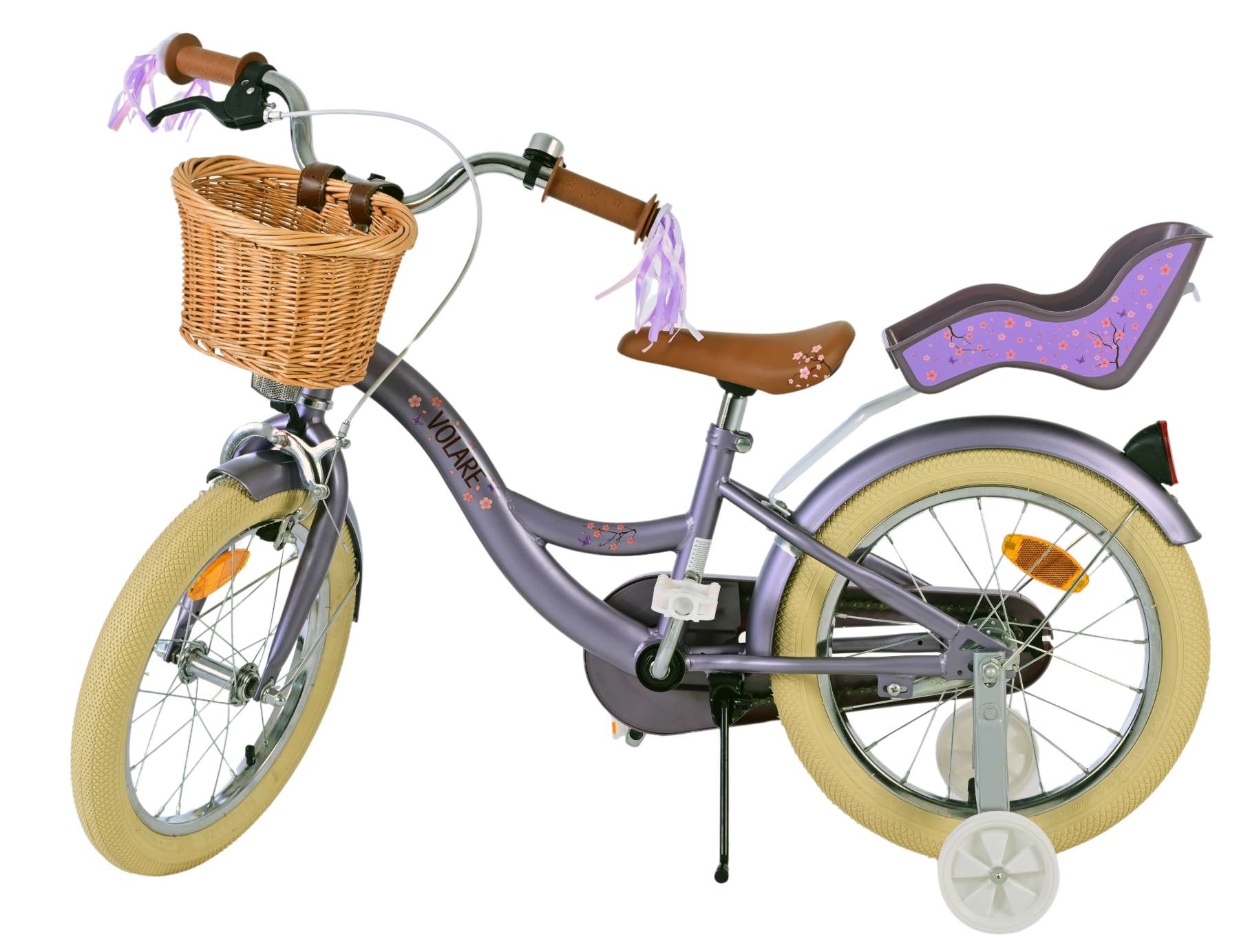 Kinderfahrrad Blossom für Mädchen Fahrrad 16 Zoll Kinderrad in Lila