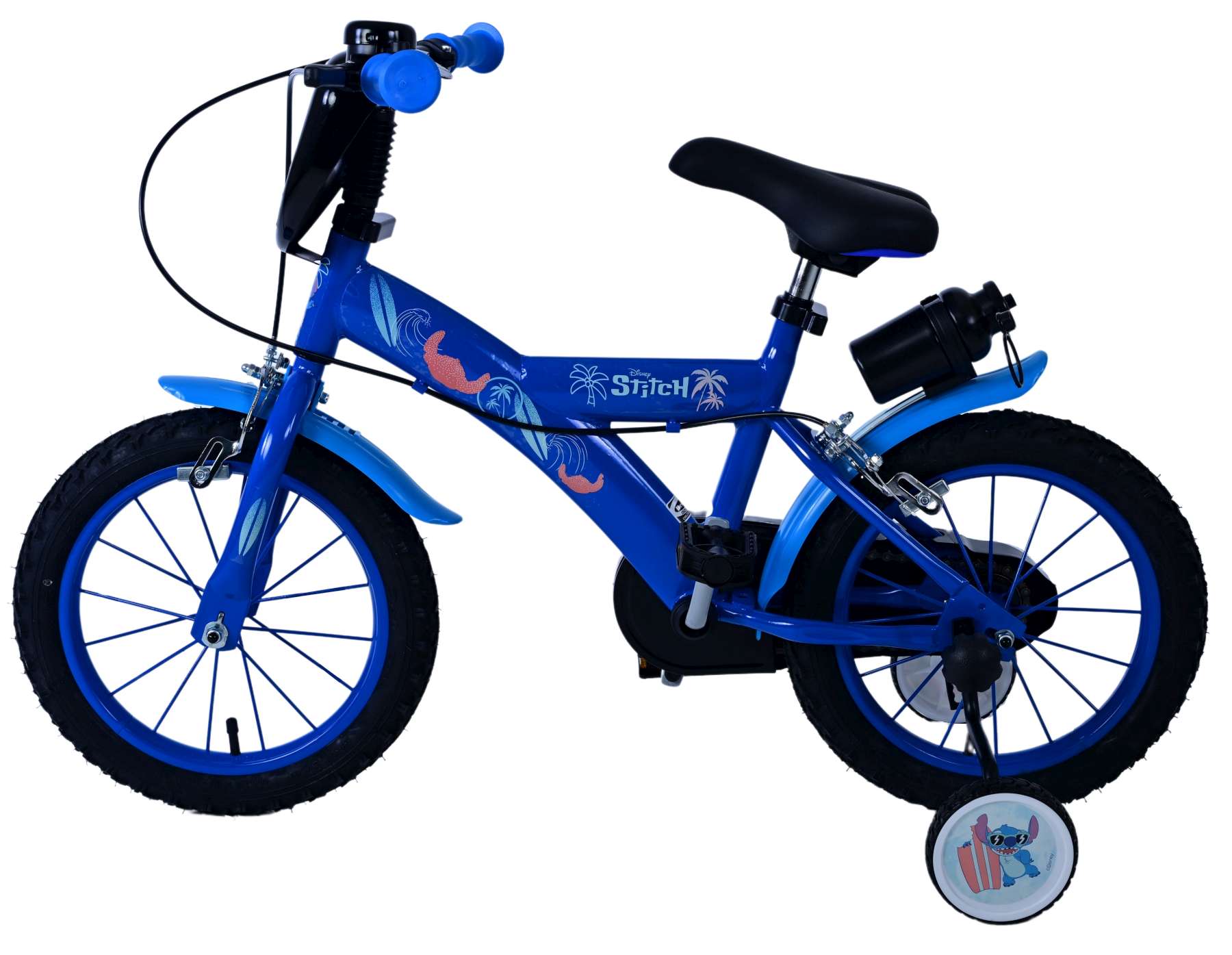 Kinderfahrrad Disney Stitch für Jungen Fahrrad 14 Zoll Kinderrad Blau