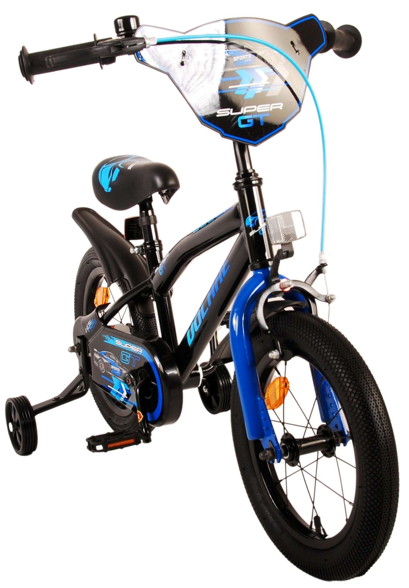 Kinderfahrrad Super GT für Jungen 14 Zoll Kinderrad in Blau Fahrrad