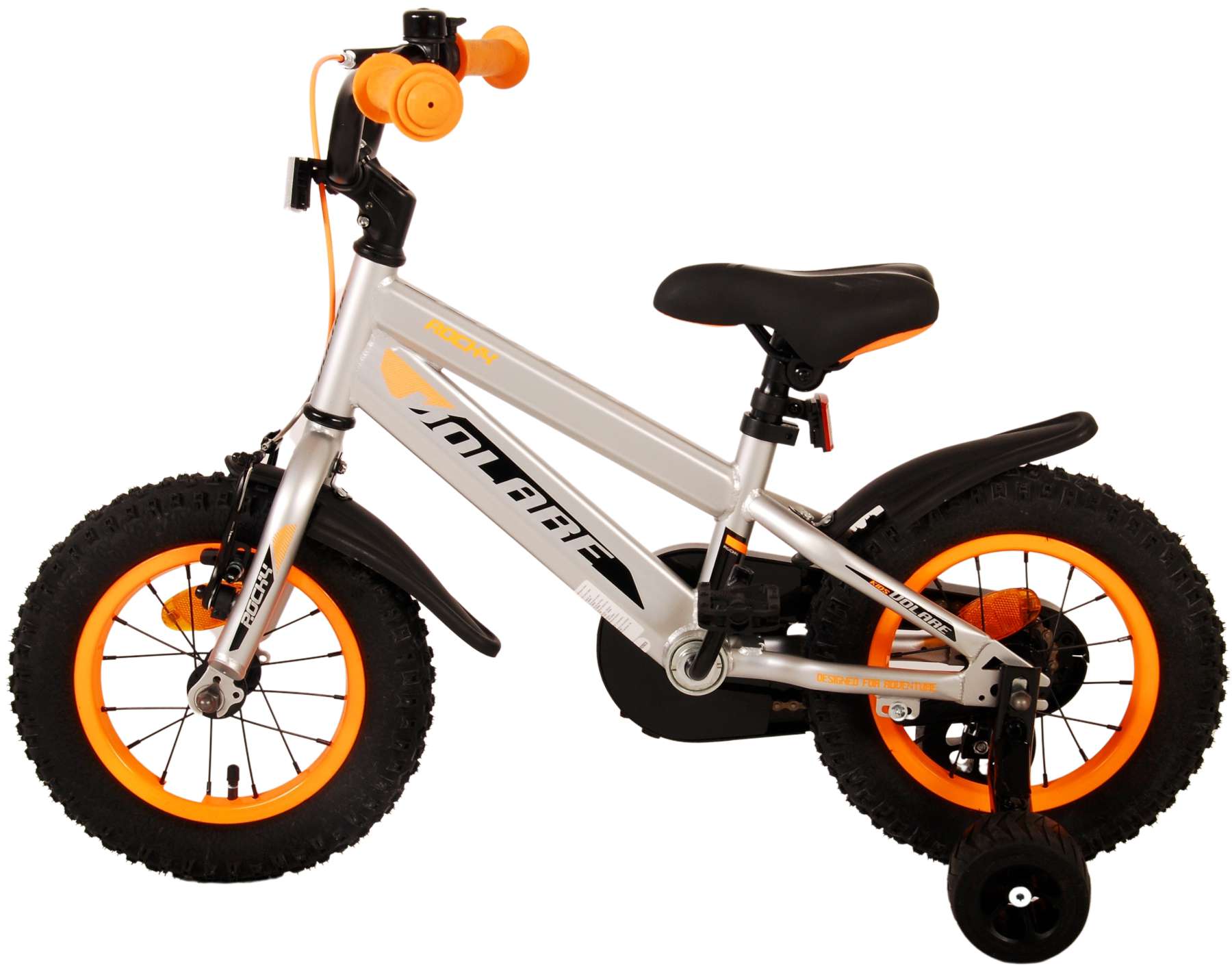 Kinderfahrrad Rocky für Jungen 12 Zoll Kinderrad in Grau Fahrrad