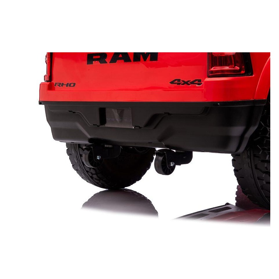 ES-Toys Kinderfahrzeug – Elektro Auto „Feuerwehr Dodge RAM“ – 12V10AH Akku,4 Motoren- 2,4Ghz Fernsteuerung, MP3+Sirene