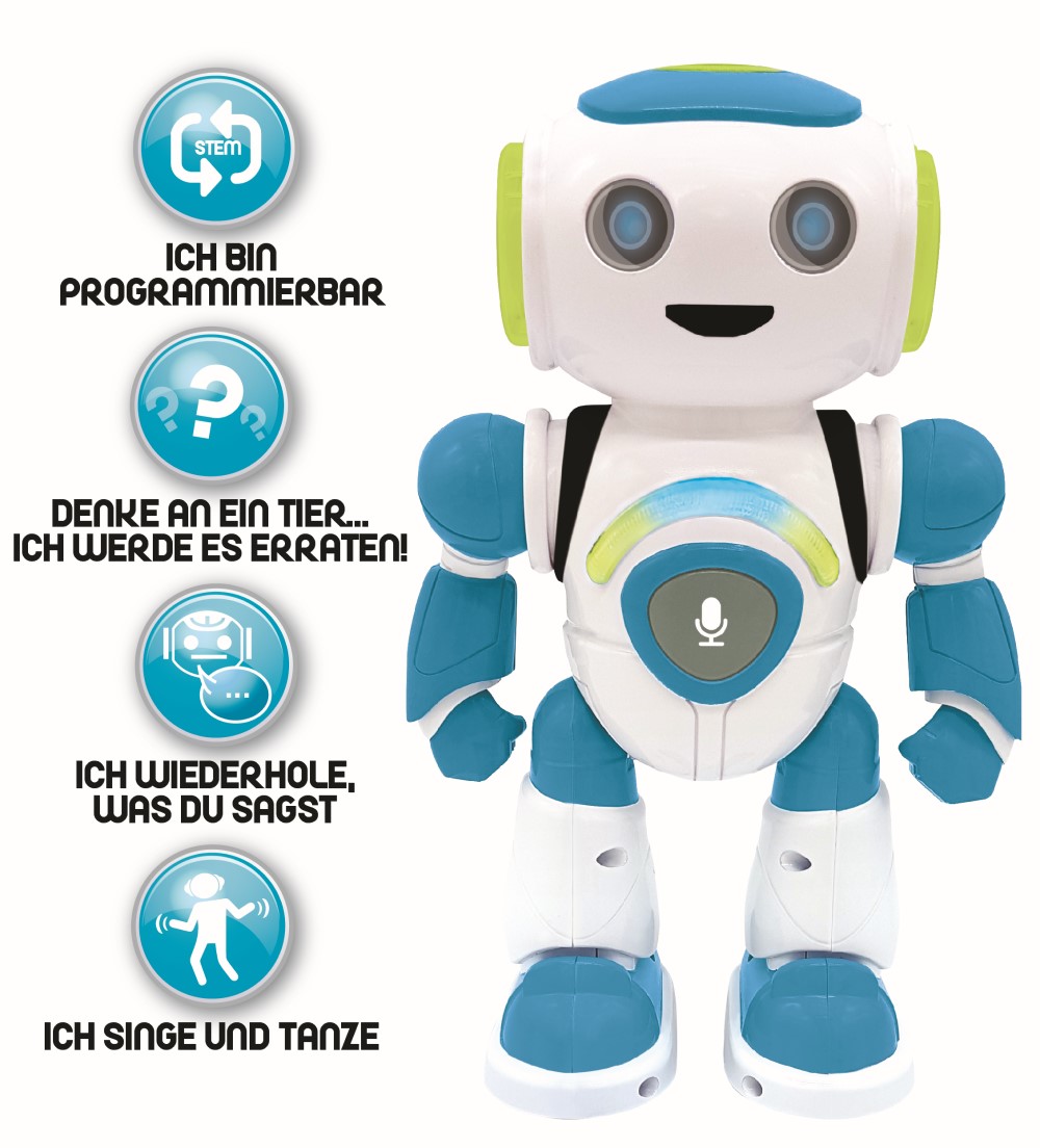 Junior sprechender Lern Roboter POWERMAN® mit Quiz und Musik