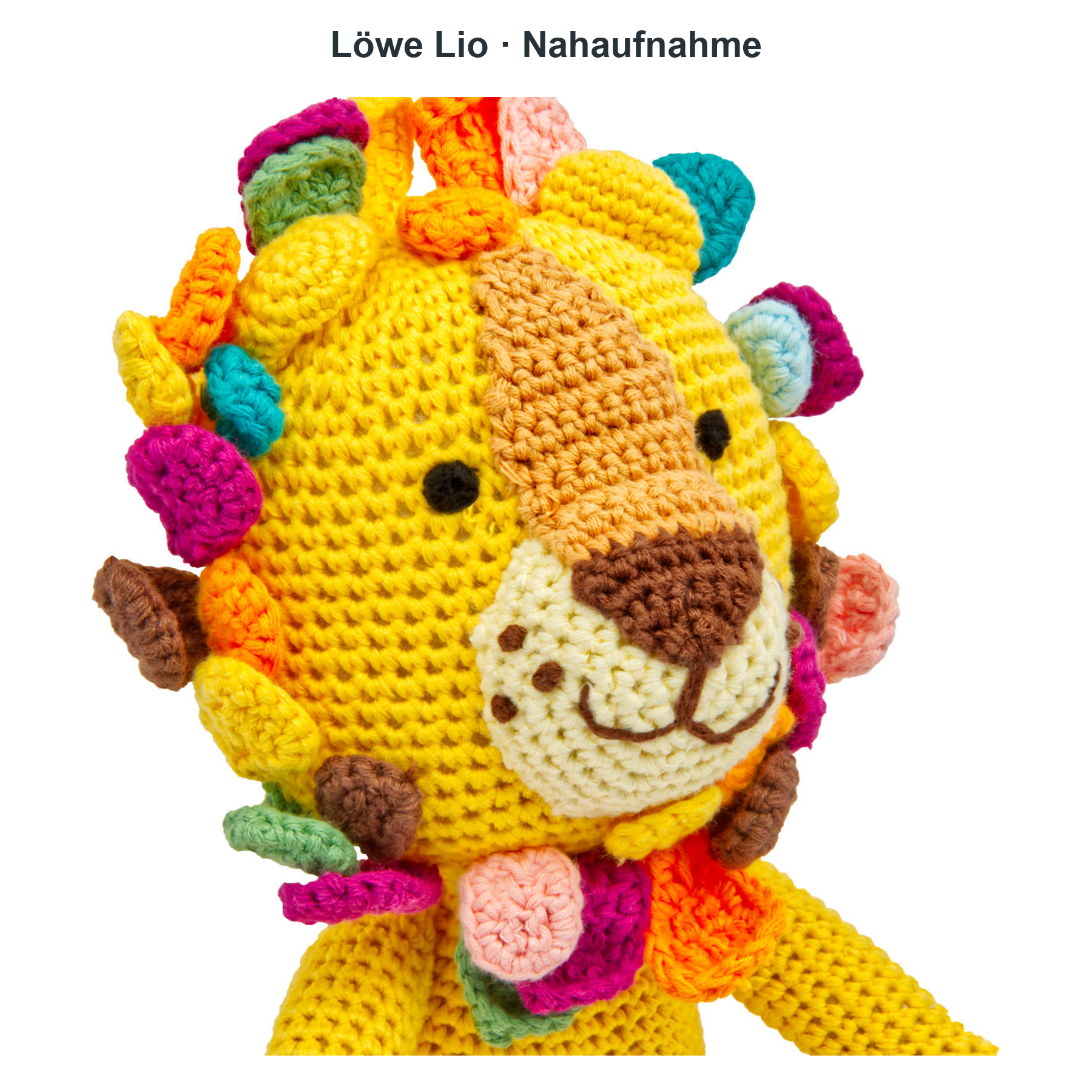 miniHeld Geschenkset handgestrickter Löwe Lio 28cm + kleiner Bär 15cm aus Baumwolle miniHeld Geschenkset handgestrickter Löwe Lio 28cm + kleiner Bär 15cm aus Baumwolle