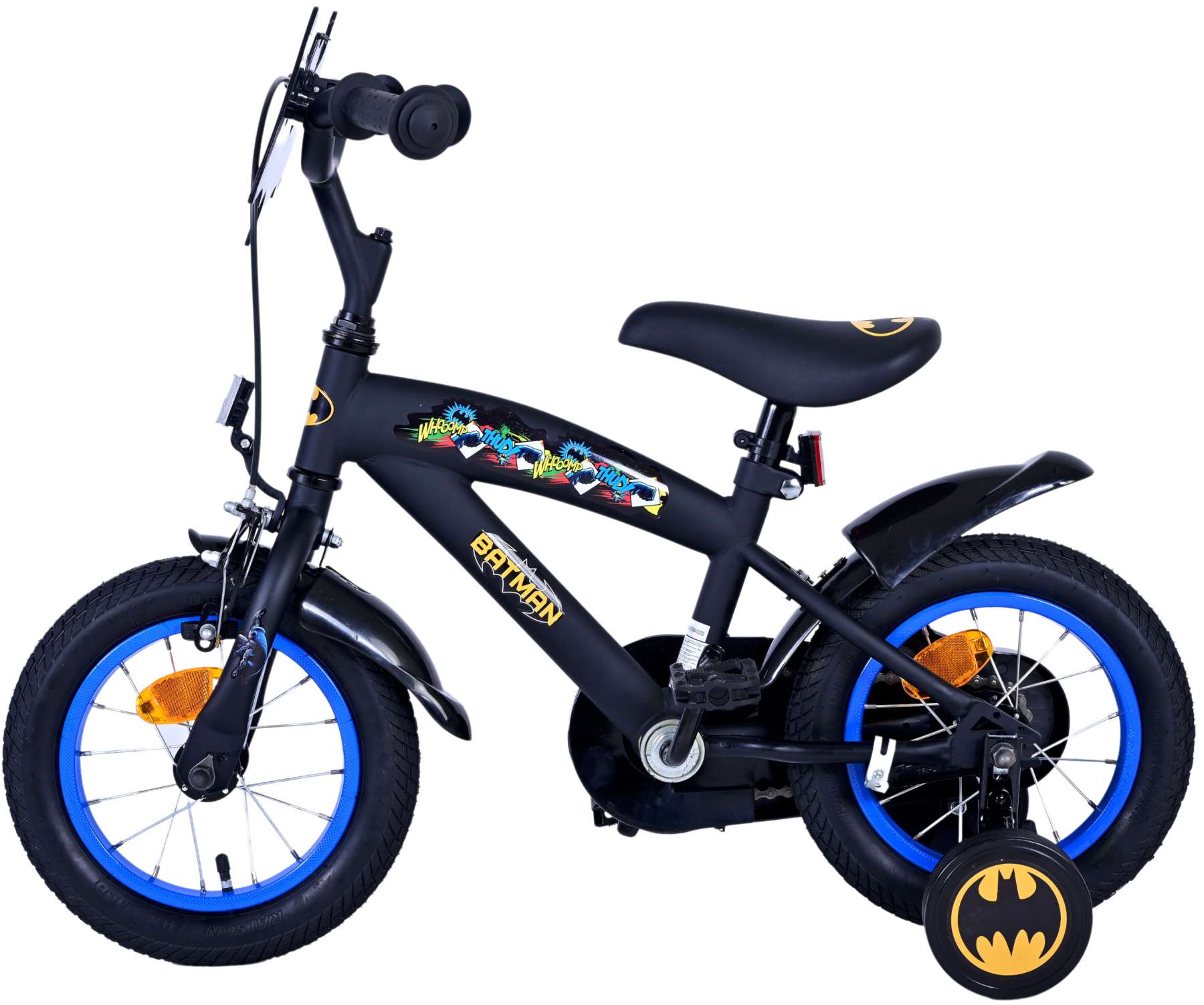 Kinderfahrrad Batman für Jungen 12 Zoll Kinderrad in Schwarz Fahrrad