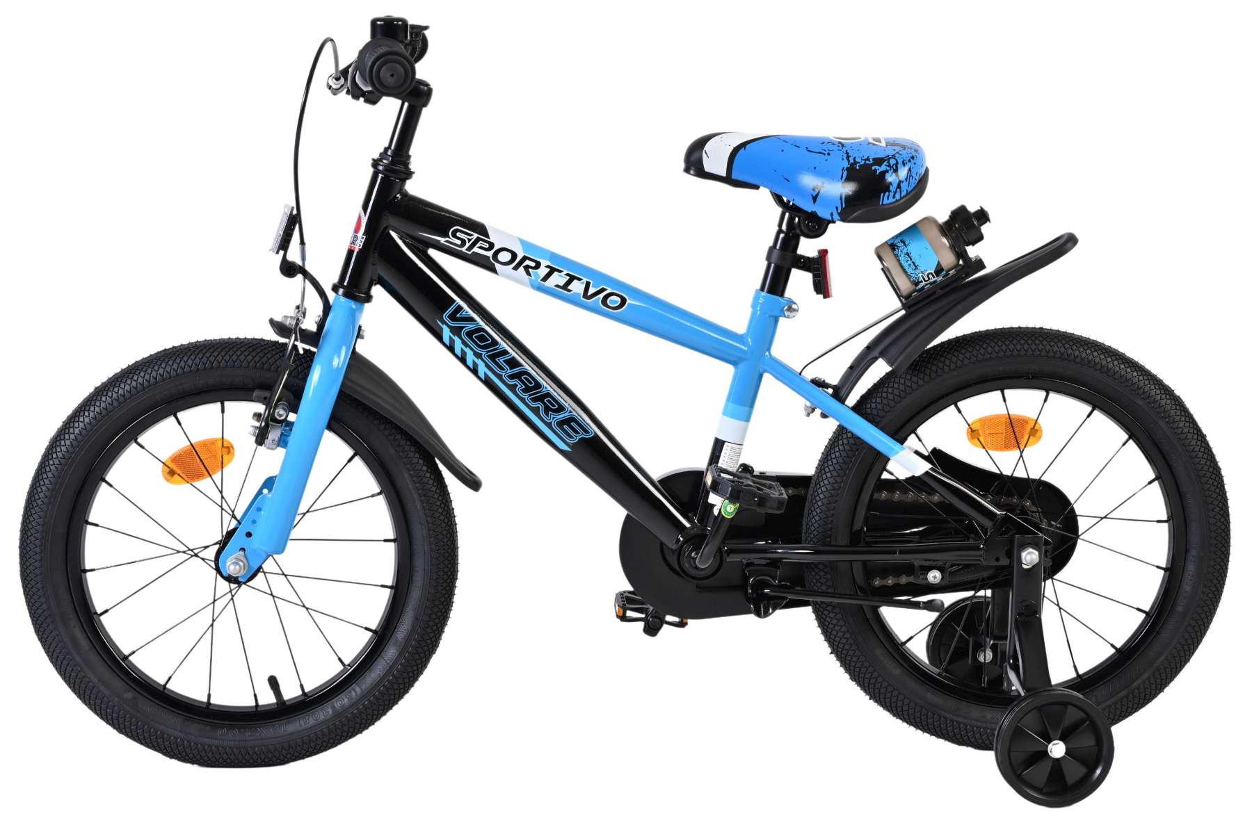 Kinderfahrrad Sportivo für Jungen 16 Zoll Kinderrad in Blau Schwarz Kinderfahrrad Sportivo für Jungen 16 Zoll Kinderrad in Blau Schwarz