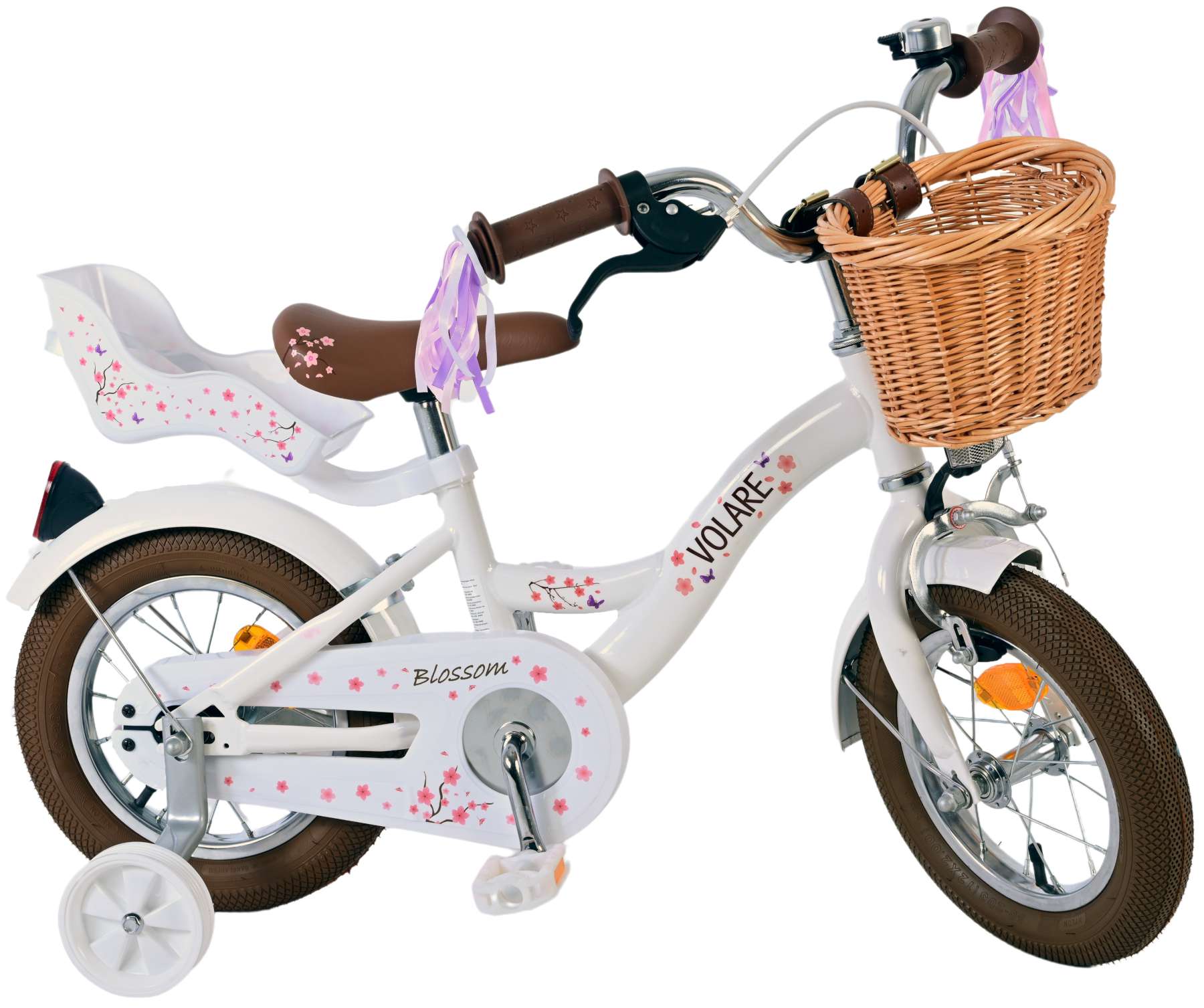 Kinderfahrrad Blossom für Mädchen 12 Zoll Kinderrad in Weiß