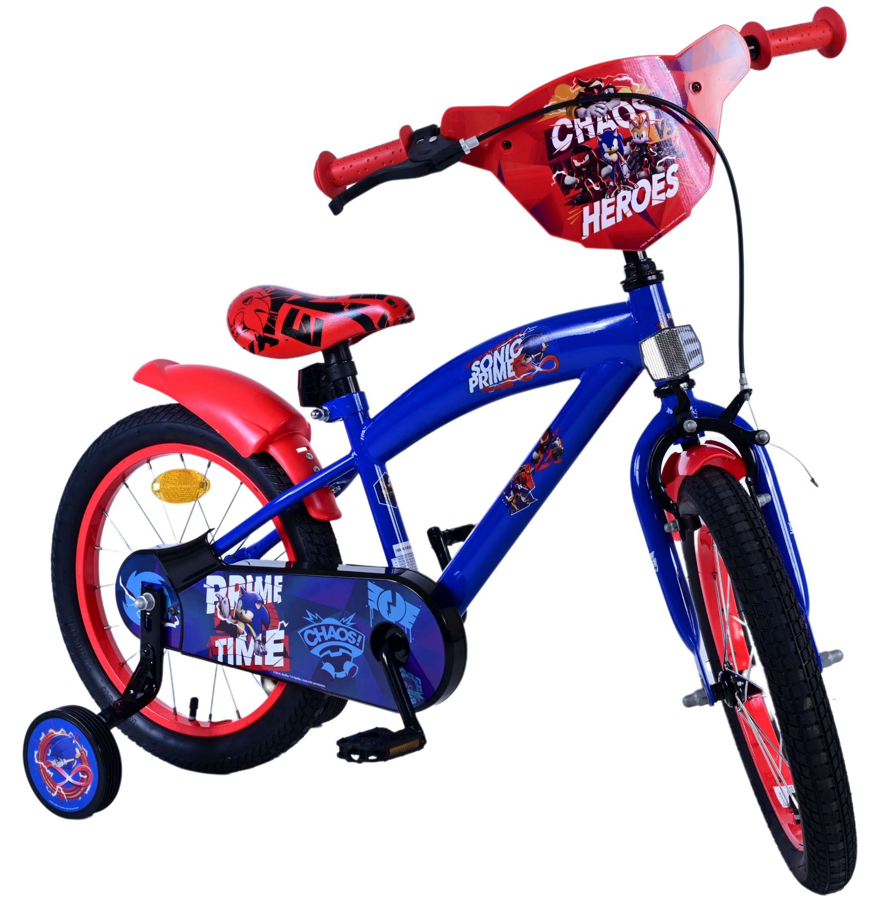 Kinderfahrrad Sonic Prime Fahrrad Jungen 16 Zoll Kinderrad in Blau Rot