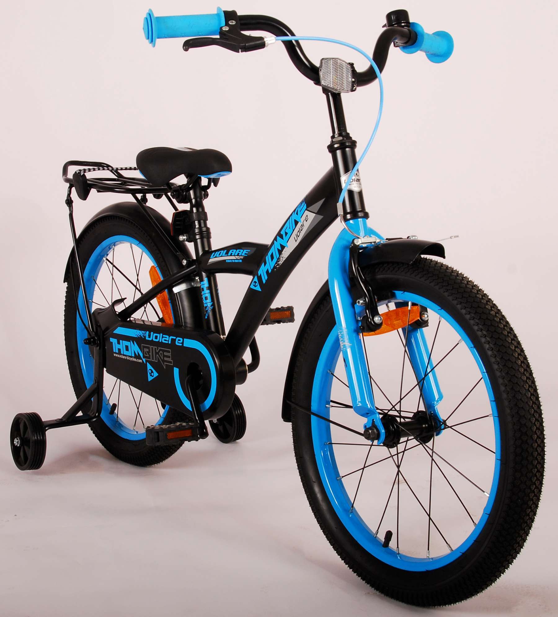 Kinderfahrrad Thombike für Jungen 18 Zoll Kinderrad in Schwarz Blau