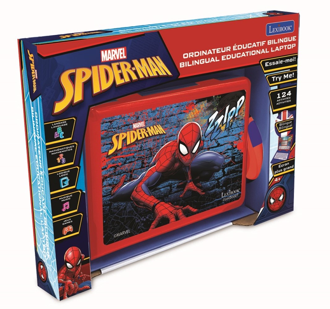 Spider-Man Bilingualer pädagogischer Laptop Deutsch/Englisch - 124 Aktivitäten