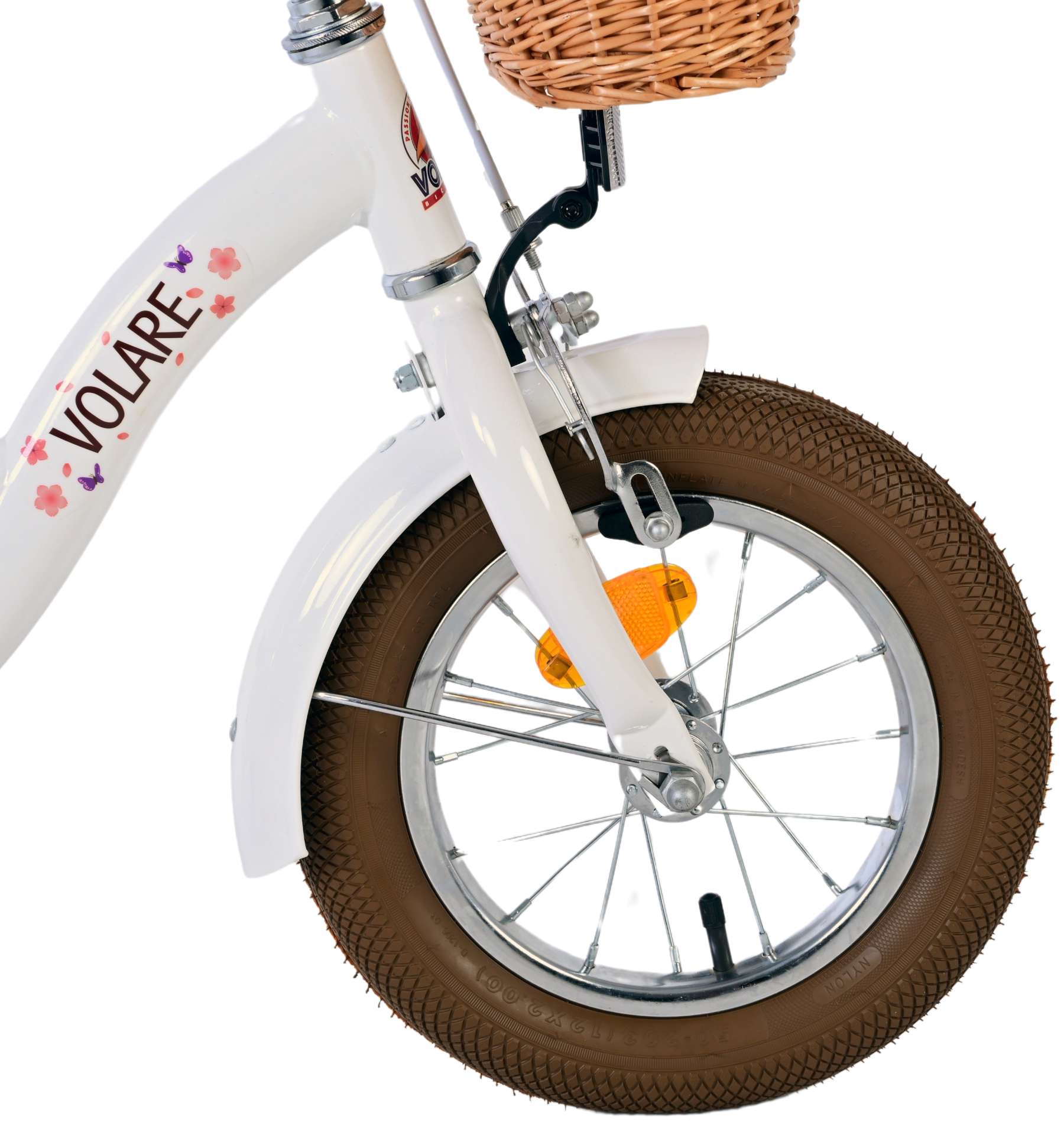 Kinderfahrrad Blossom für Mädchen 12 Zoll Kinderrad in Weiß