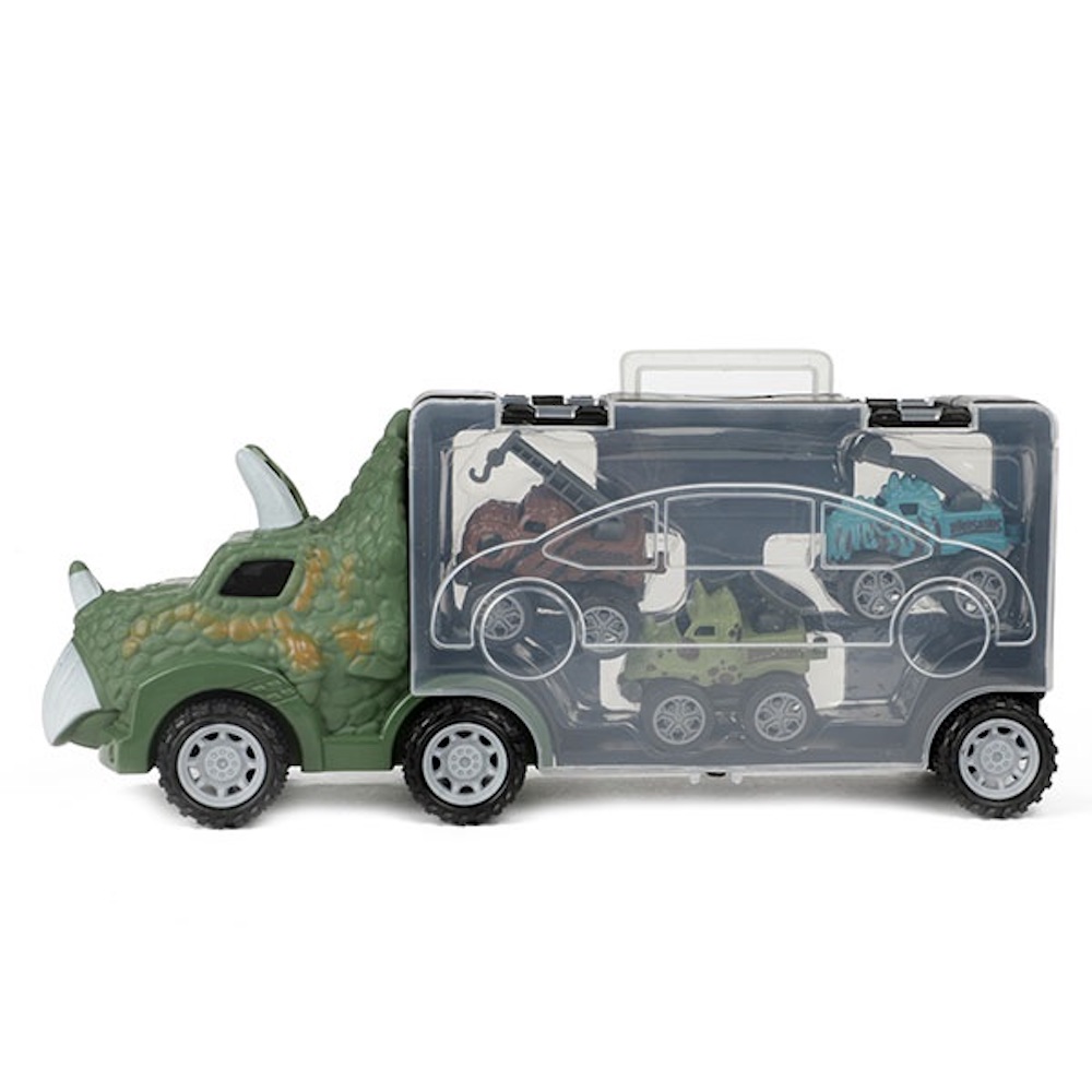 Dinotruck mit 3 Auto und Rückzug Funktion Dinotruck mit 3 Auto und Rückzug Funktion