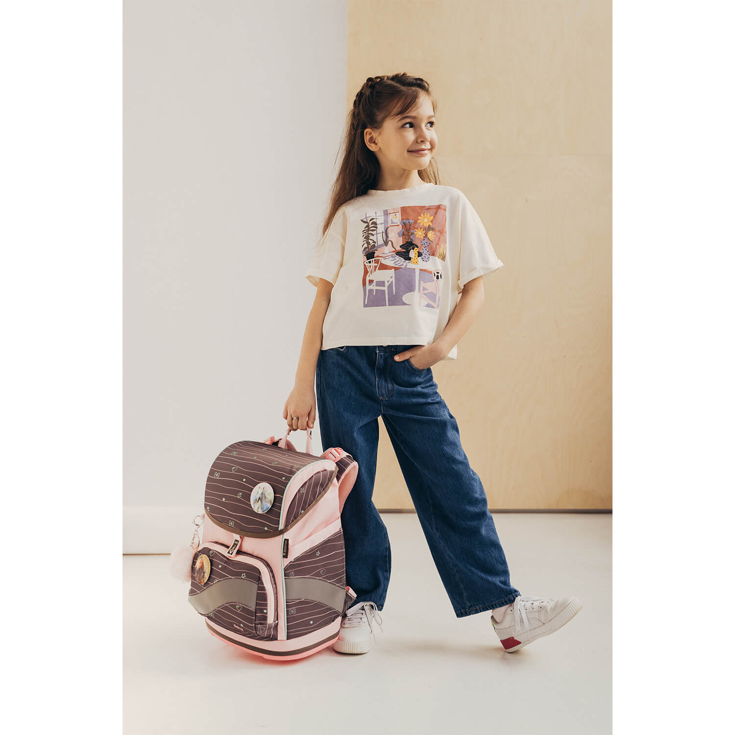 Rucksack Smarty Plus Premium Schulranzen Set 5-teilig Mint Federtasche