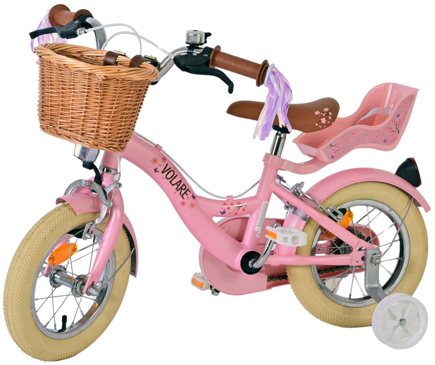 Kinderfahrrad Blossom für Mädchen 12 Zoll Kinderrad in Rosa