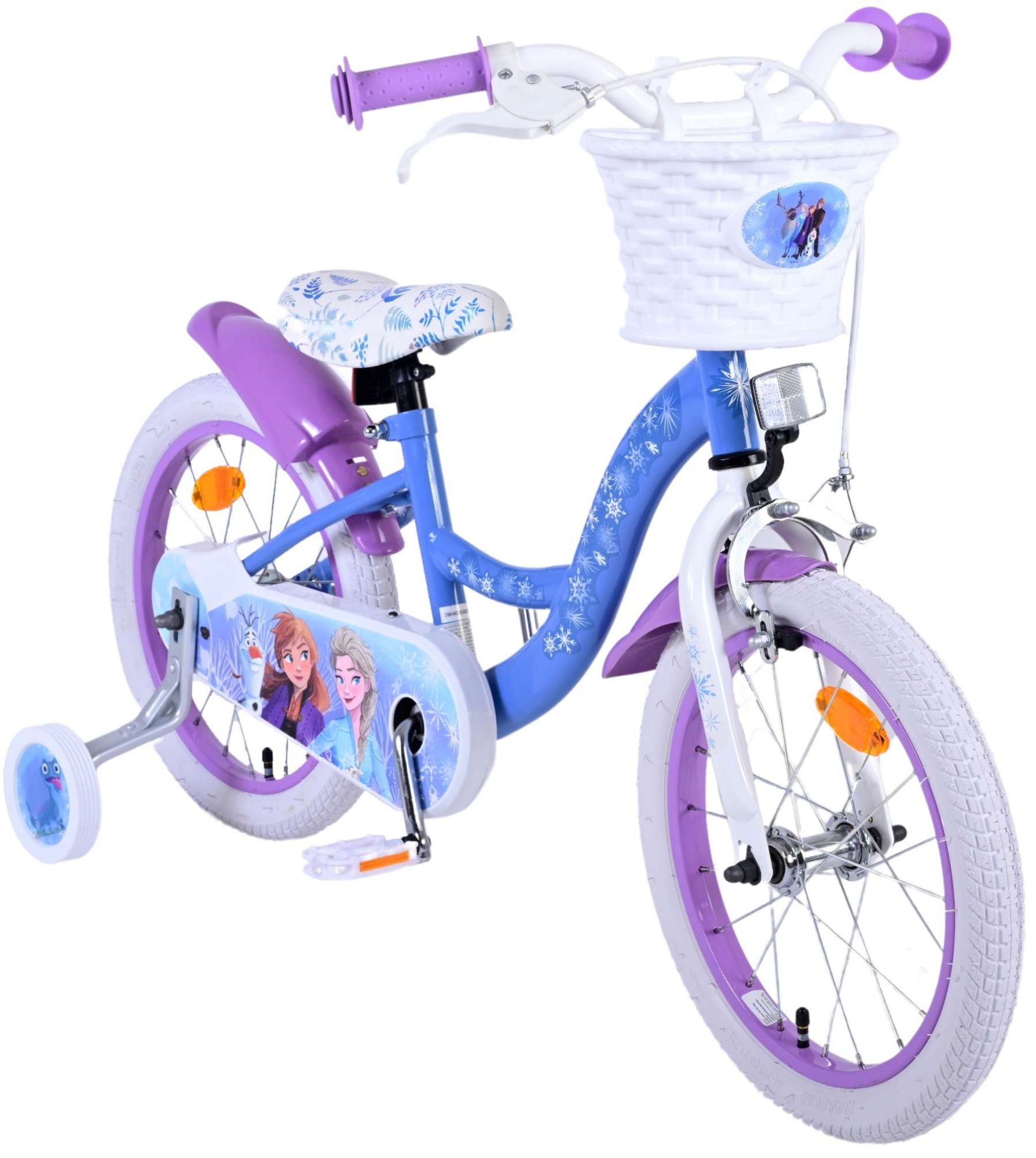 Kinderfahrrad Disney Frozen 2 für Mädchen 16 Zoll Kinderrad Blau/Lila