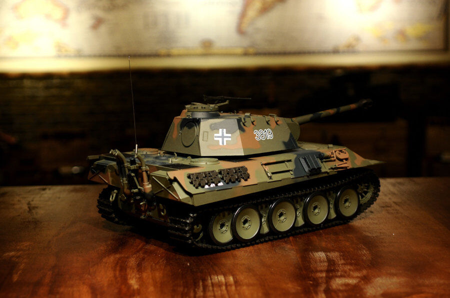 RC Panzer "German Panther" 1:16 Rauch & Sound Stahlgetriebe