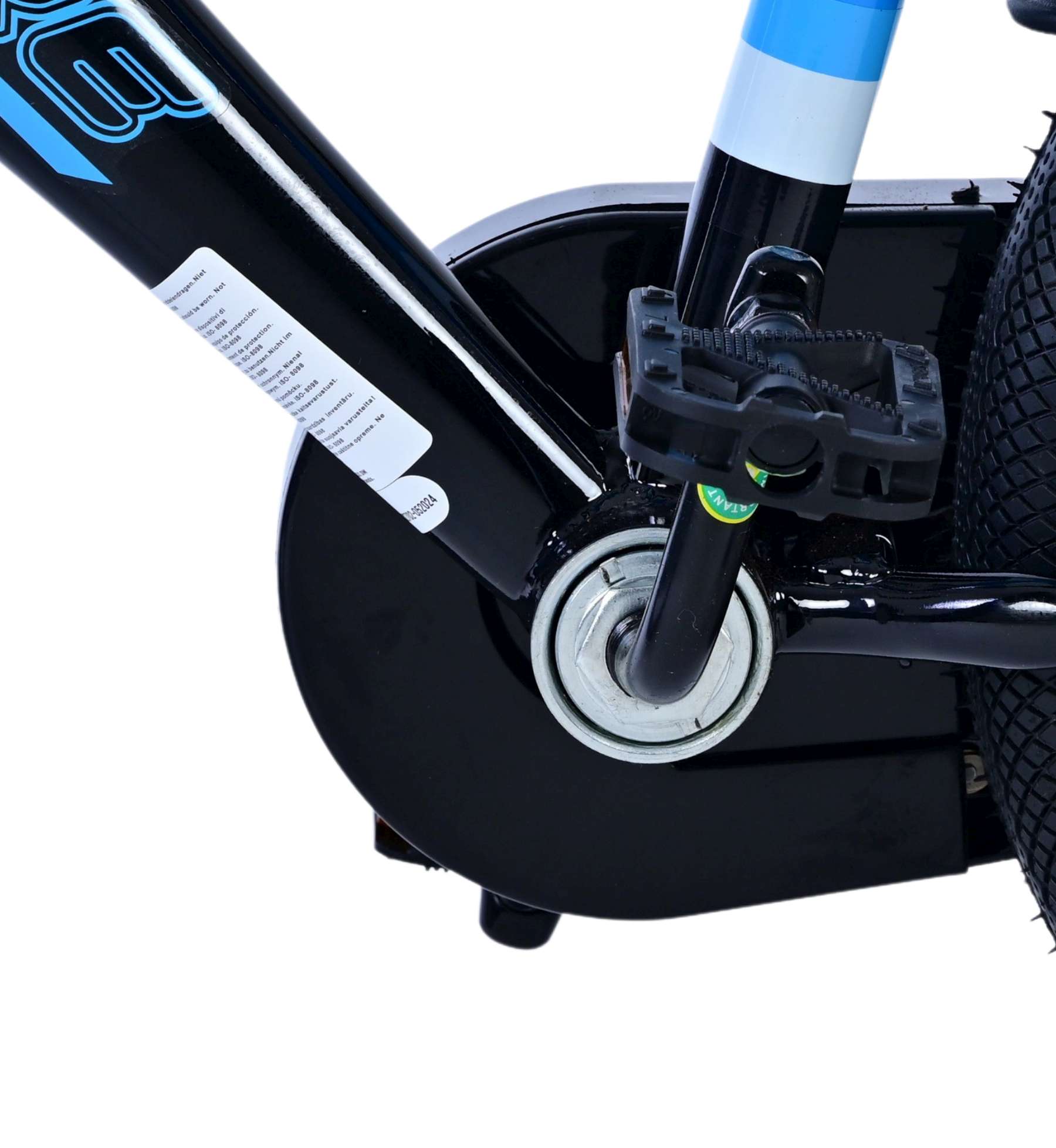 Kinderfahrrad Sportivo für Jungen 14 Zoll Kinderrad Blau Schwarz