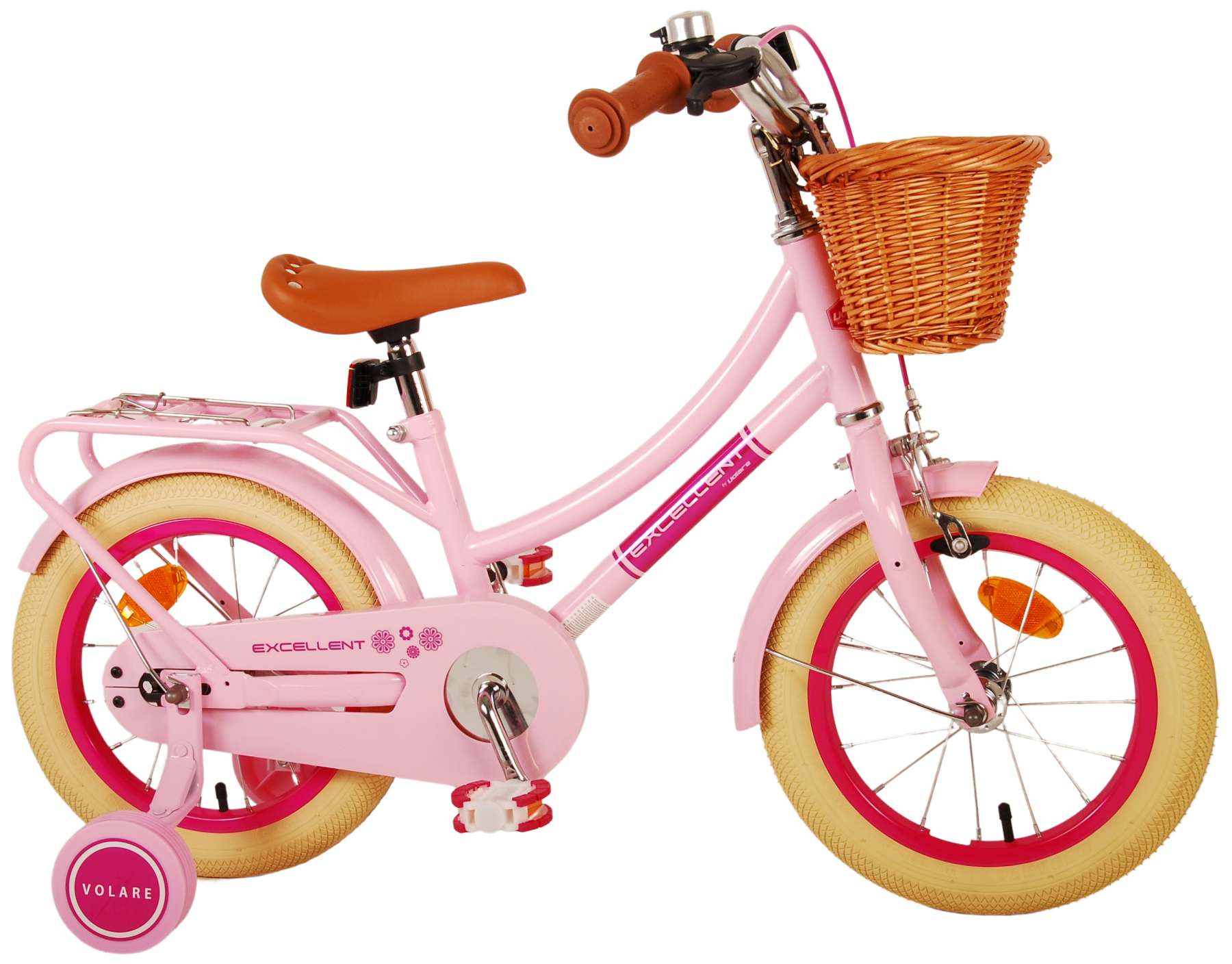 Kinderfahrrad Excellent für Mädchen 14 Zoll Kinderrad in Rosa Fahrrad