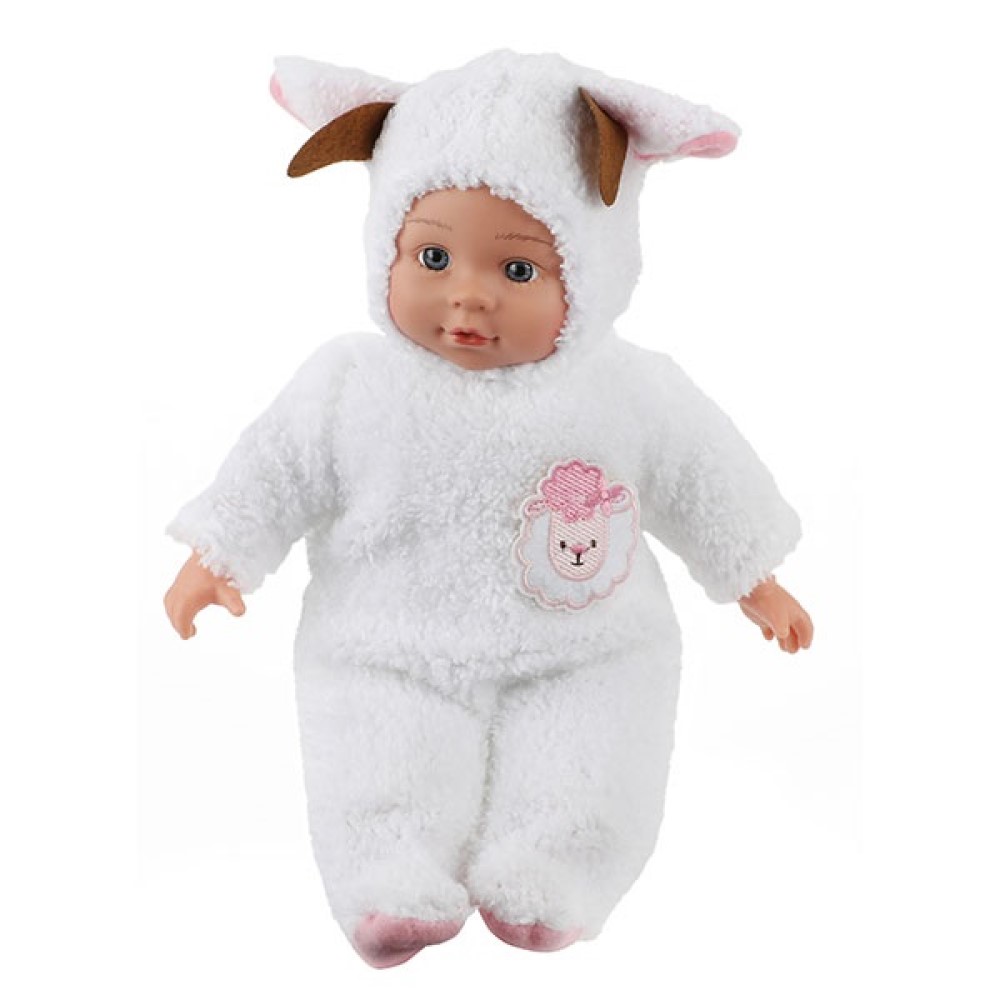 Babypuppe in einem Tier-Kostüm 25 cm