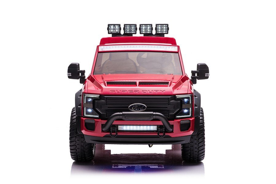 Elektro Kinderauto "Ford Super Duty" MP3 + Leder + EVA in Rot