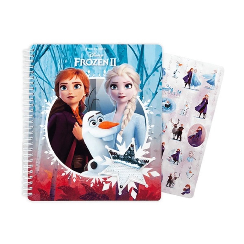 Frozen Notizbuch mit Aufkleber Heft Elsa Anna