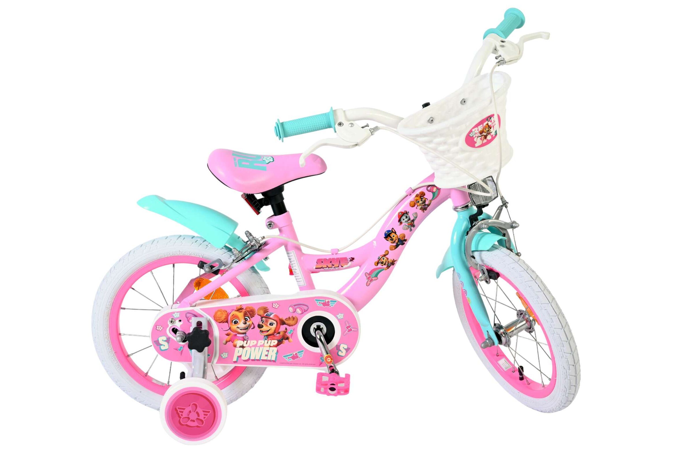 Volare Kinderfahrrad Paw Patrol für Mädchen 14 Zoll Kinderrad in Rosa, Zwei Handbremsen Volare Kinderfahrrad Paw Patrol für Mädchen 14 Zoll Kinderrad in Rosa, Zwei Handbremsen