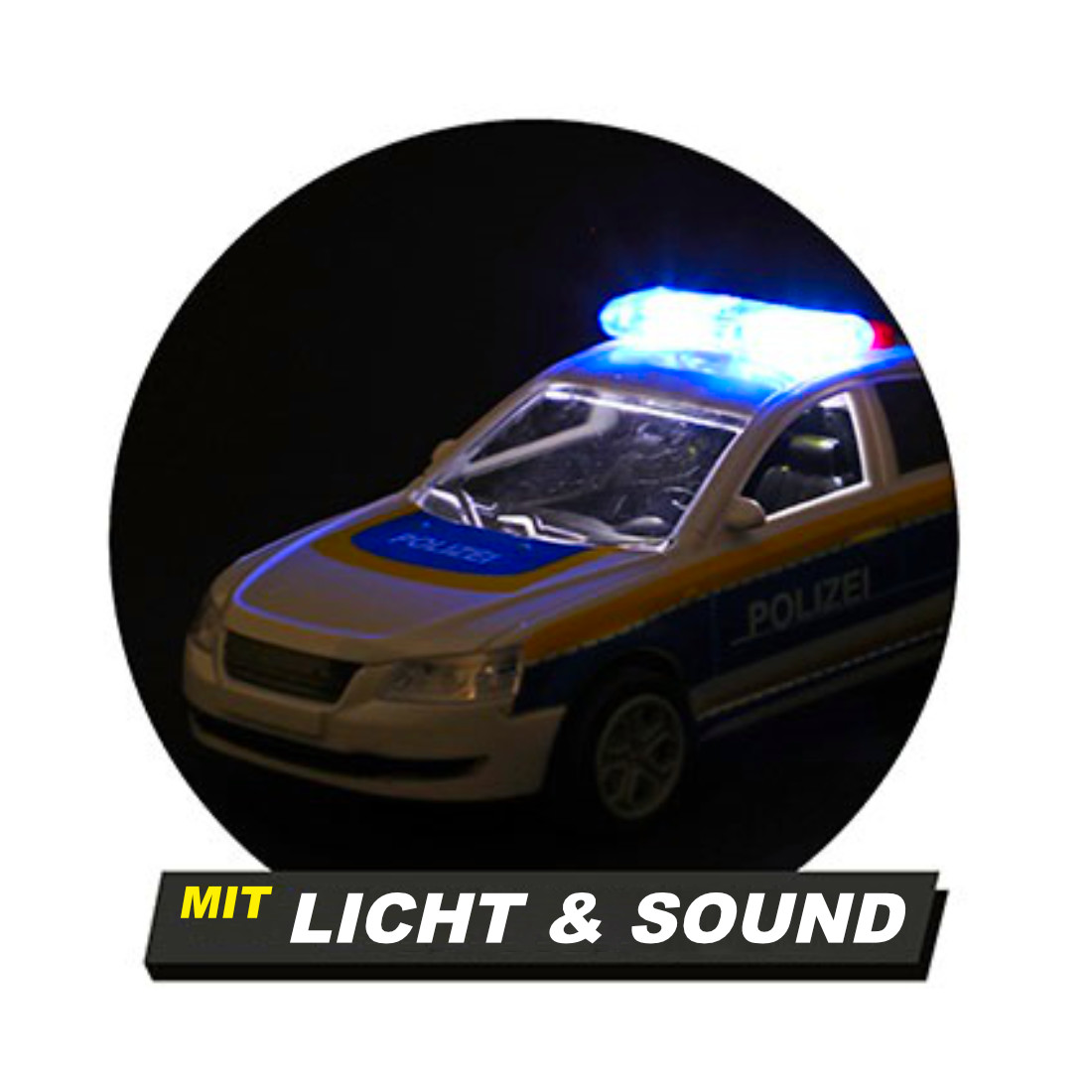Polizeiauto mit Licht und Sound