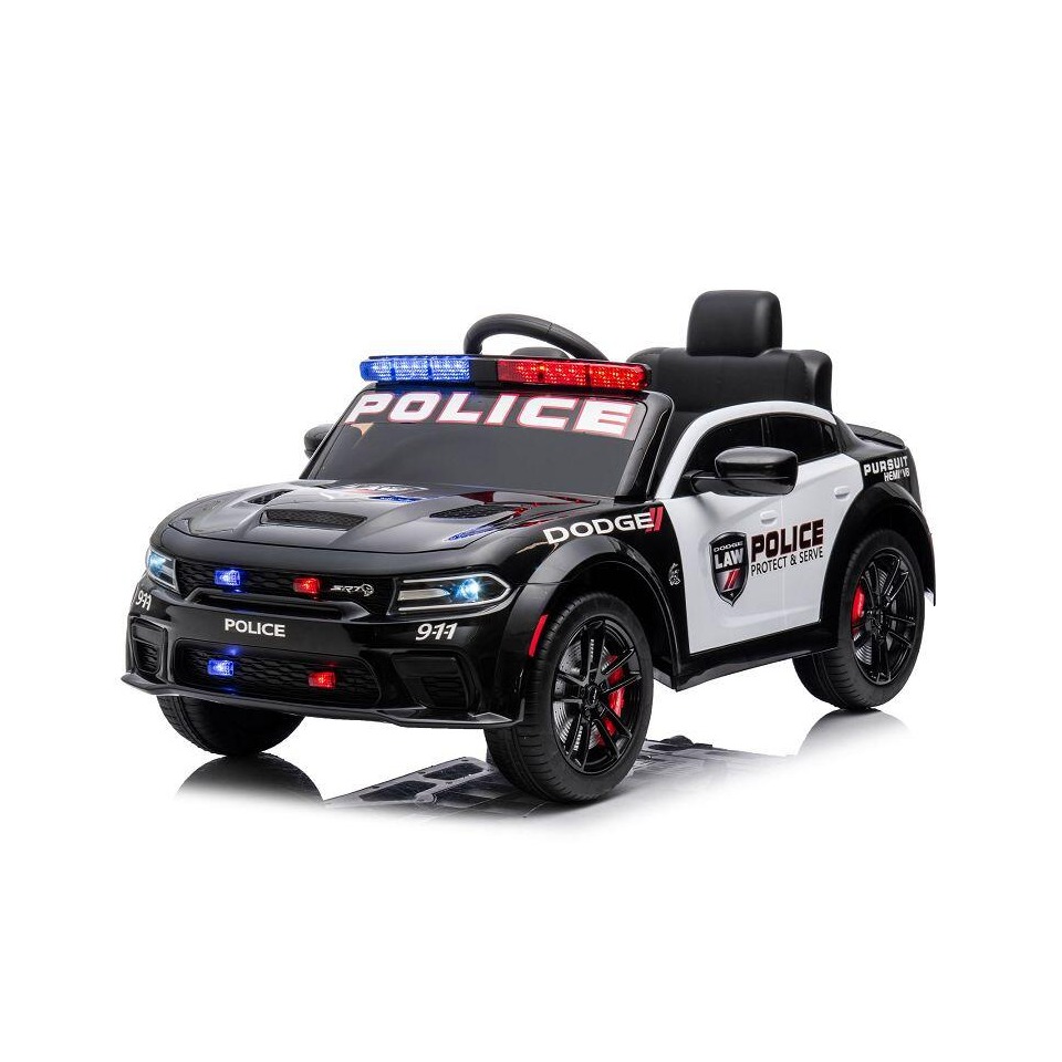 ES-Toys Kinderfahrzeug – Elektro Auto „Dodge Polizei“ lizenziert – 12V Akku,2 Motoren- 2,4Ghz + Ledersitz, MP3 ES-Toys Kinderfahrzeug – Elektro Auto „Dodge Polizei“ lizenziert – 12V Akku,2 Motoren- 2,4Ghz + Ledersitz, MP3