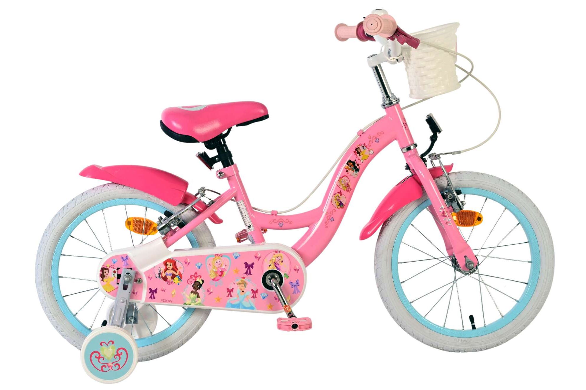 Volare Kinderfahrrad Magic Royals für Mädchen 16 Zoll Kinderrad in Rosa, Zwei Handbremsen Volare Kinderfahrrad Magic Royals für Mädchen 16 Zoll Kinderrad in Rosa, Zwei Handbremsen