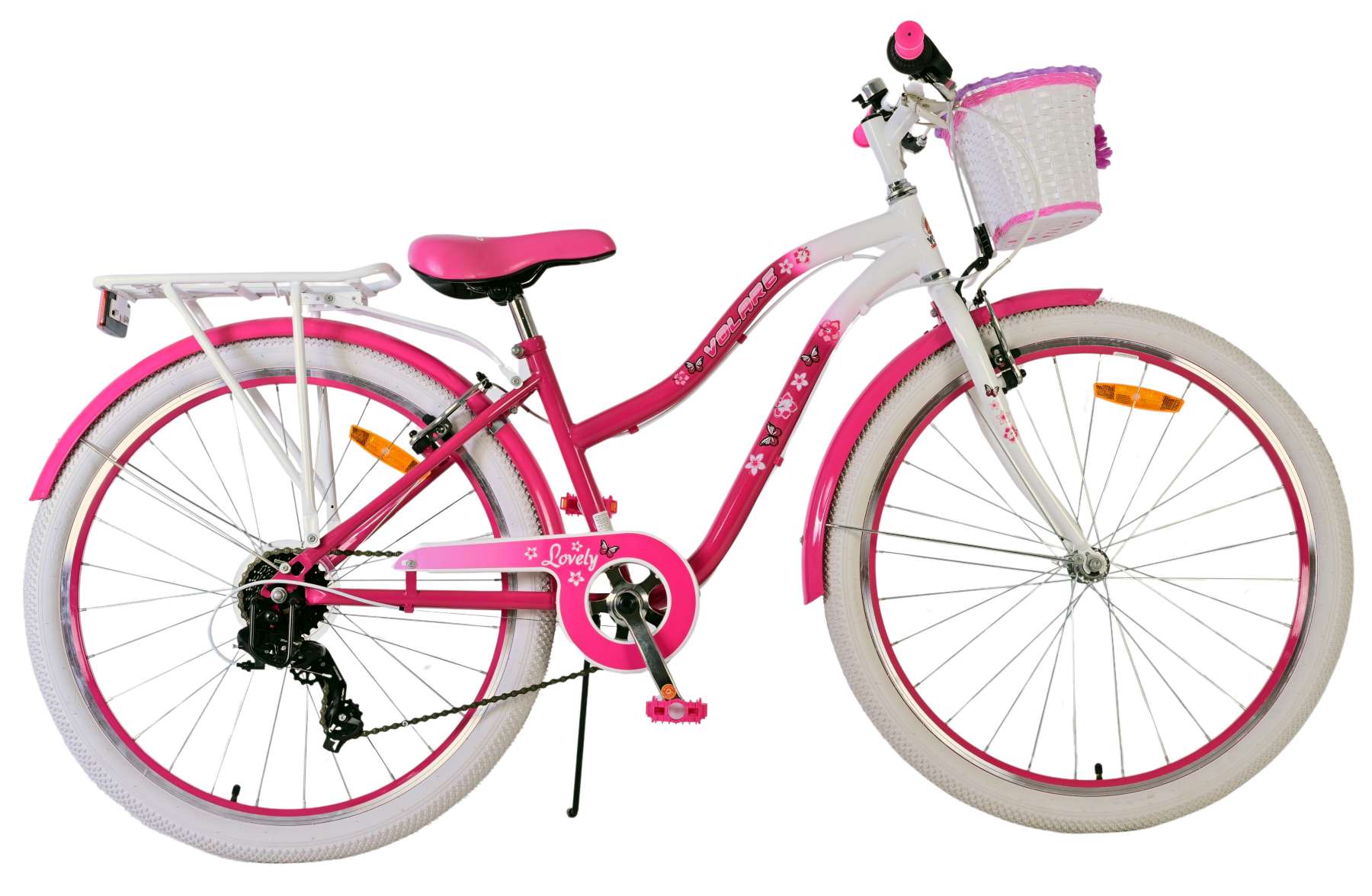 Kinderfahrrad Lovely Fahrrad für Mädchen 26 Zoll Kinderrad in Rosa