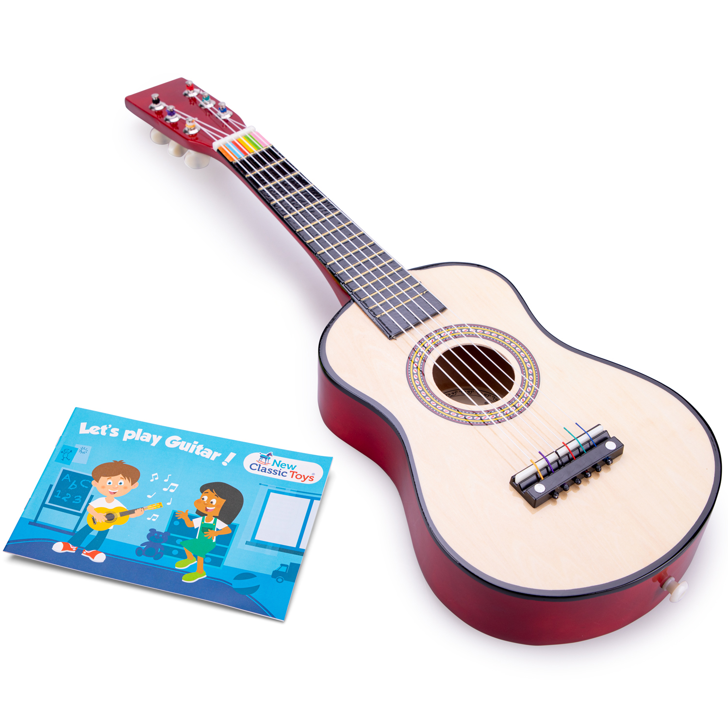 Gitarre braun Kindergitarre aus Holz Kinder-Instrument Musikspielzeug