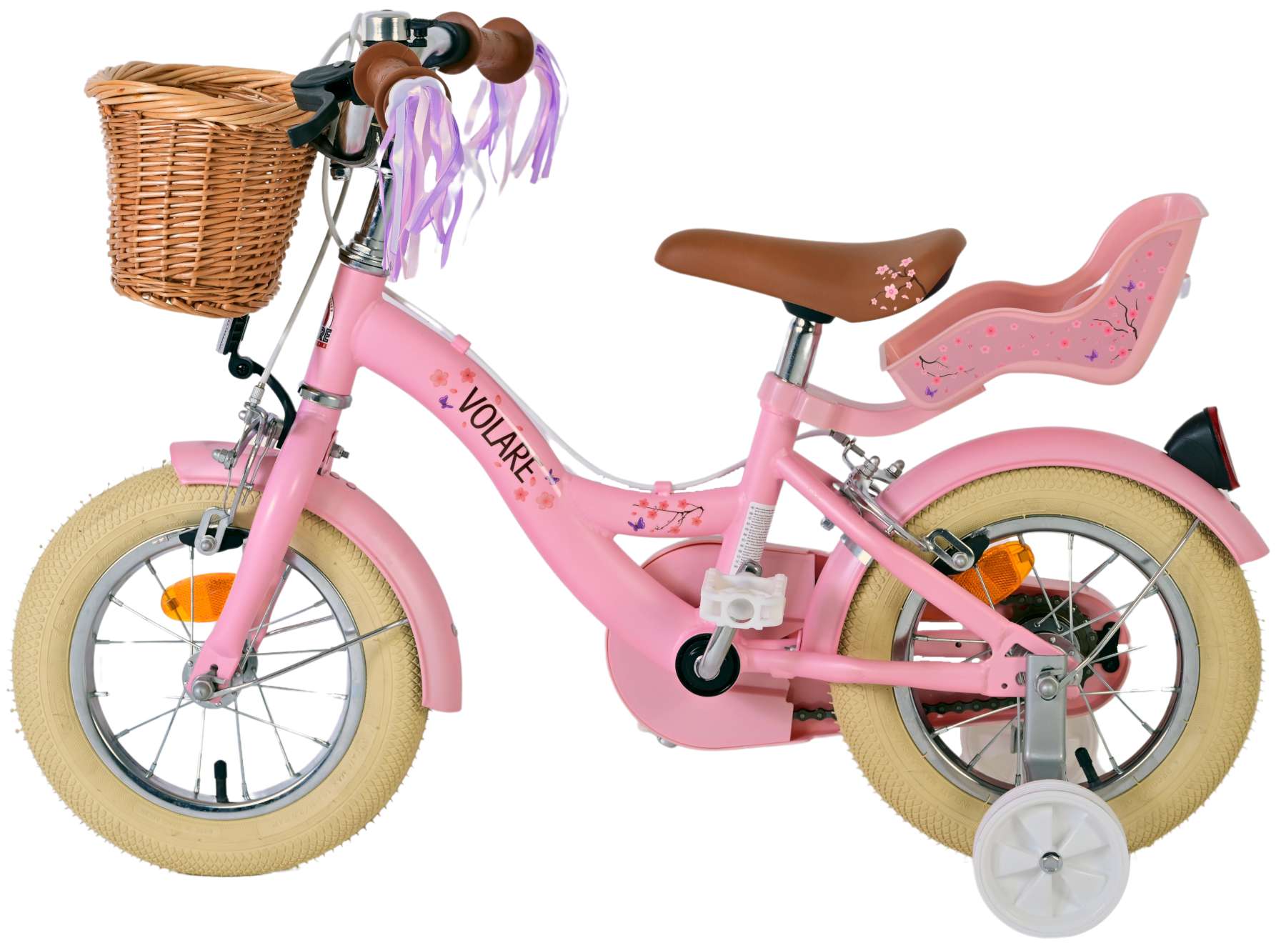 Kinderfahrrad Blossom für Mädchen 12 Zoll Kinderrad in Rosa