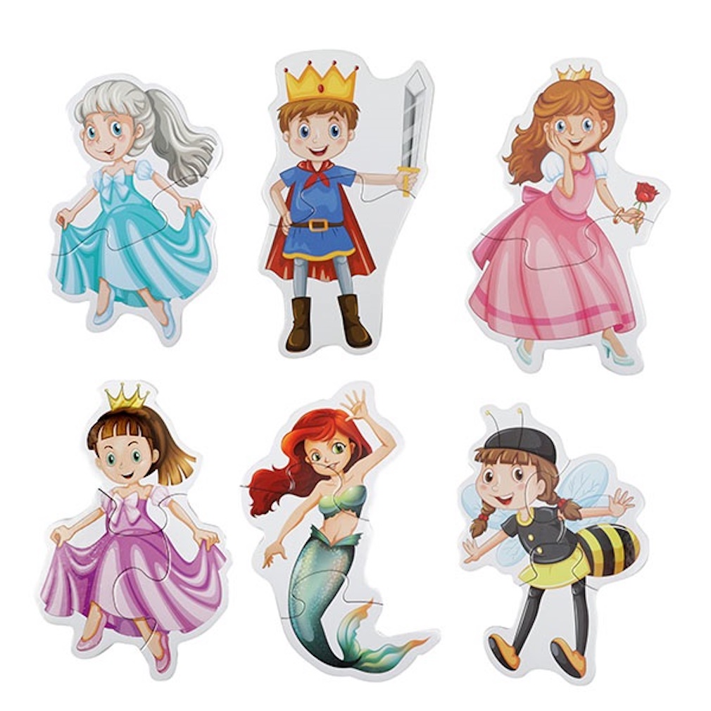 Puzzlespiel Märchen mit 6 Märchenfiguren Puzzlespiel Märchen mit 6 Märchenfiguren
