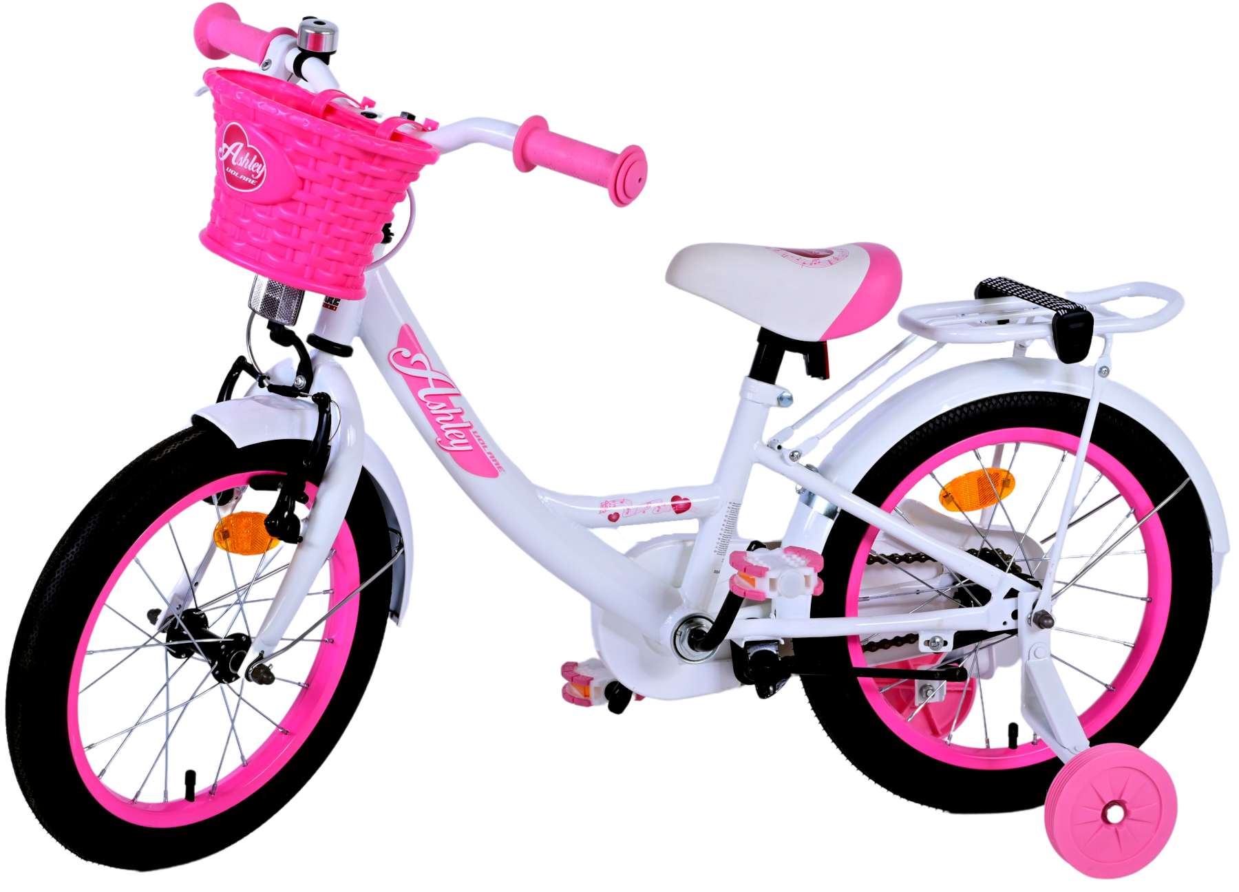 Kinderfahrrad Ashley Fahrrad für Mädchen 16 Zoll Kinderrad in Weiß