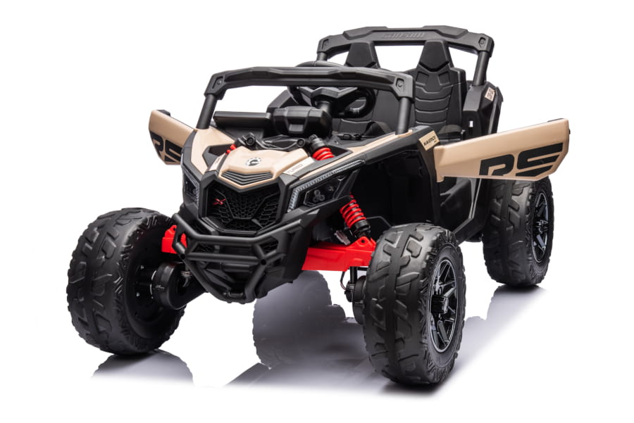 ES-Toys Kinderfahrzeug – Elektro Auto „Can Am Maverick UTV“ – 24V Akku,2x200W Motoren- 2,4Ghz, Ledersitz+EVA – RS