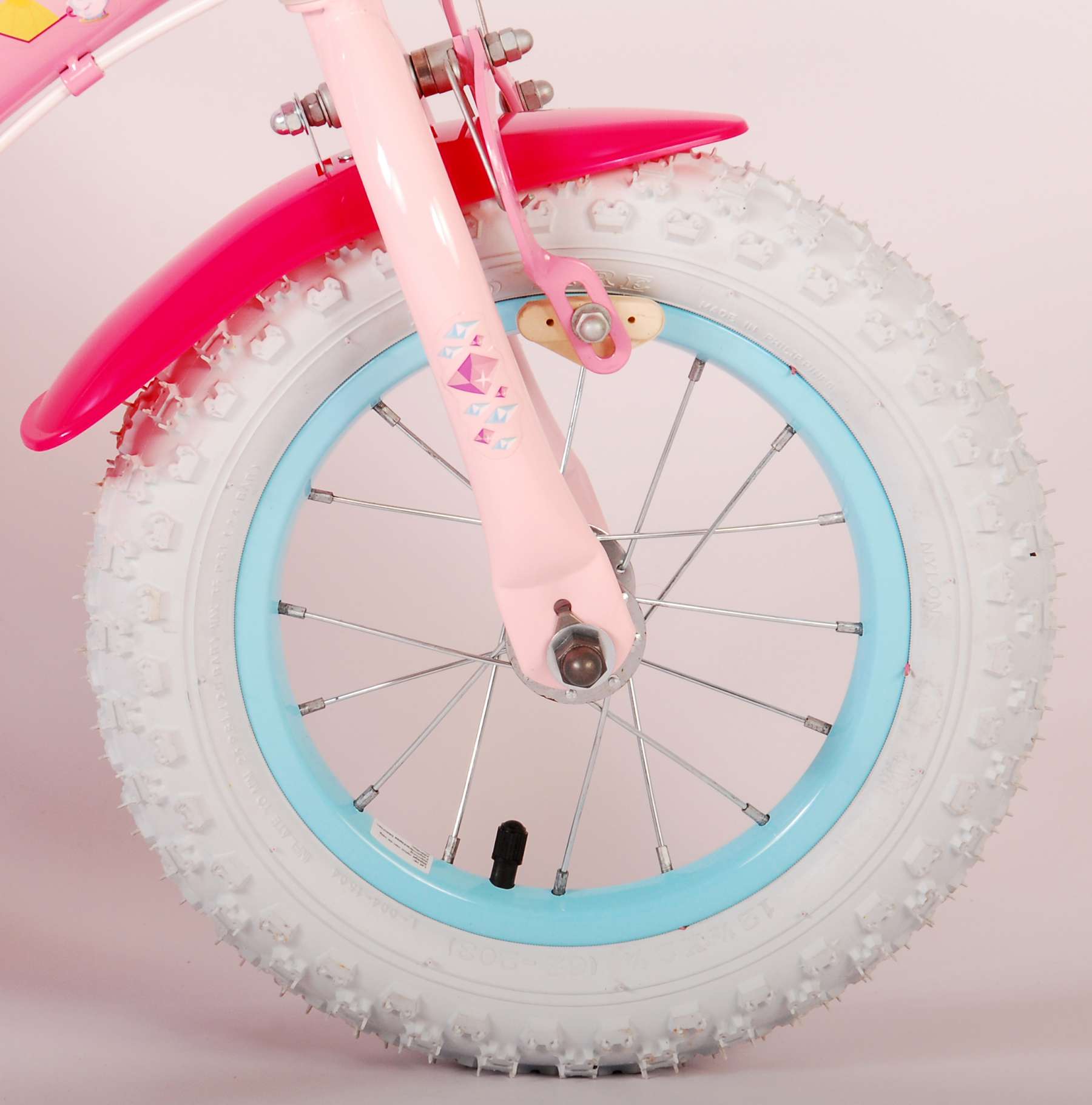 Kinderfahrrad Disney Princess für Mädchen 12 Zoll Kinderrad in Rosa