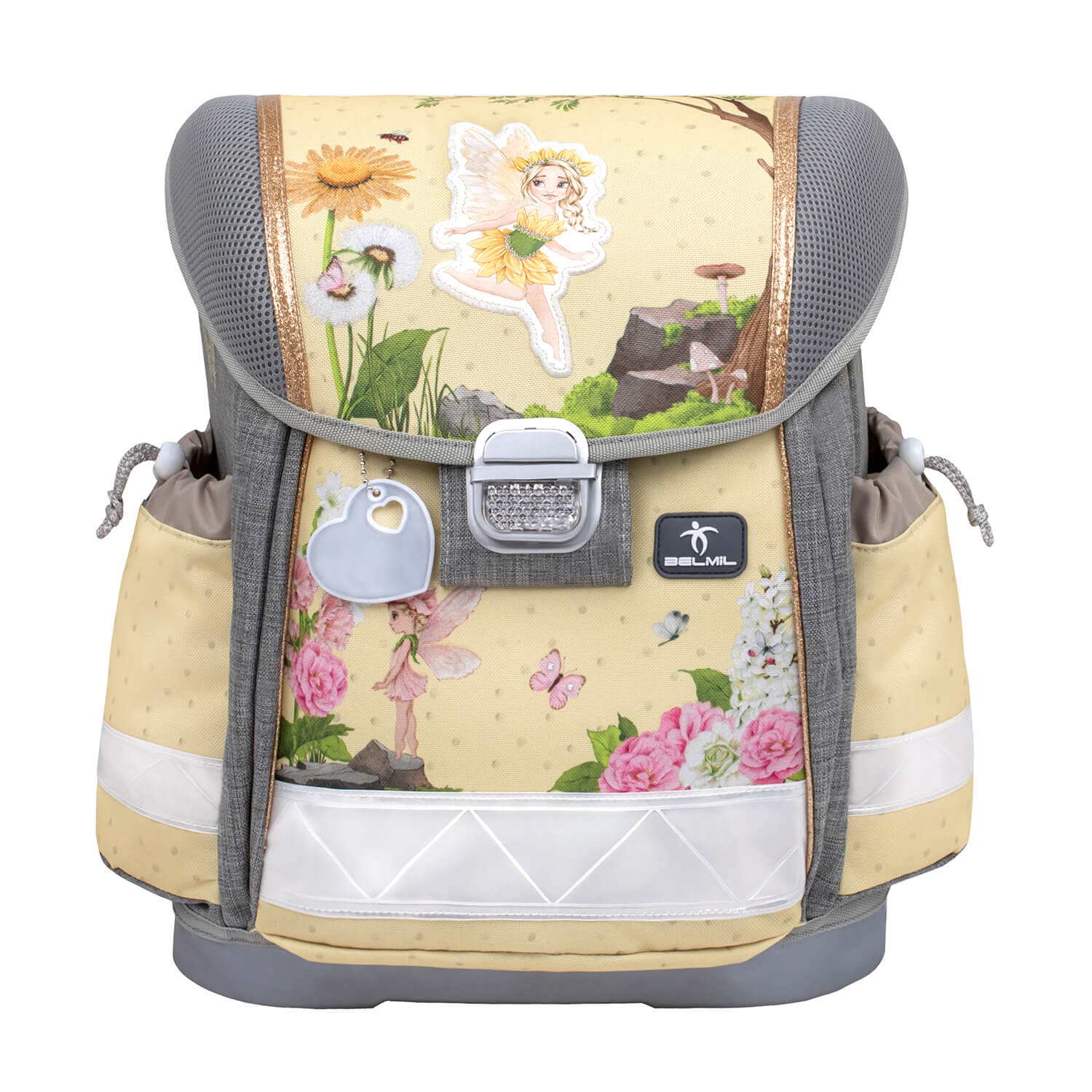 Rucksack Classy ergonomisches Schulranzen-Set 4-teilig "Fairy Garden"