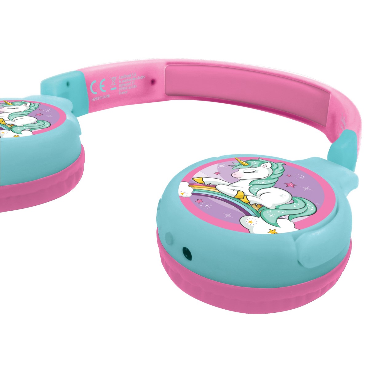 Einhorn faltbare Kopfhörer mit sicherer Lautstärke Bluetooth und Kabelanschluss