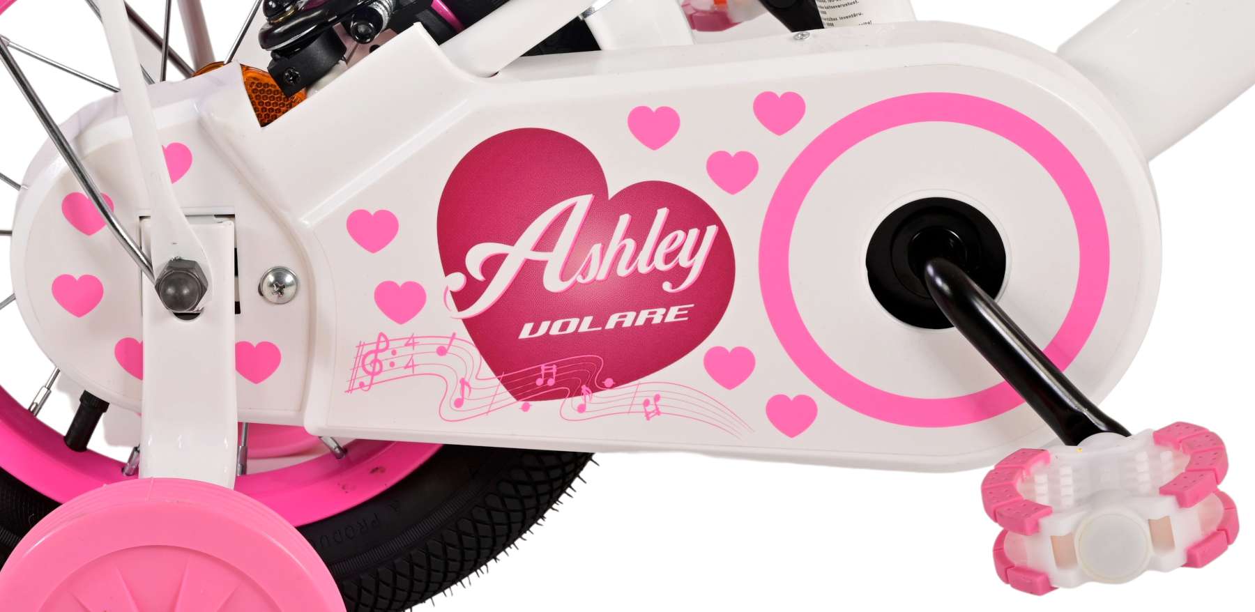Kinderfahrrad Ashley für Mädchen 12 Zoll Kinderrad in Weiß