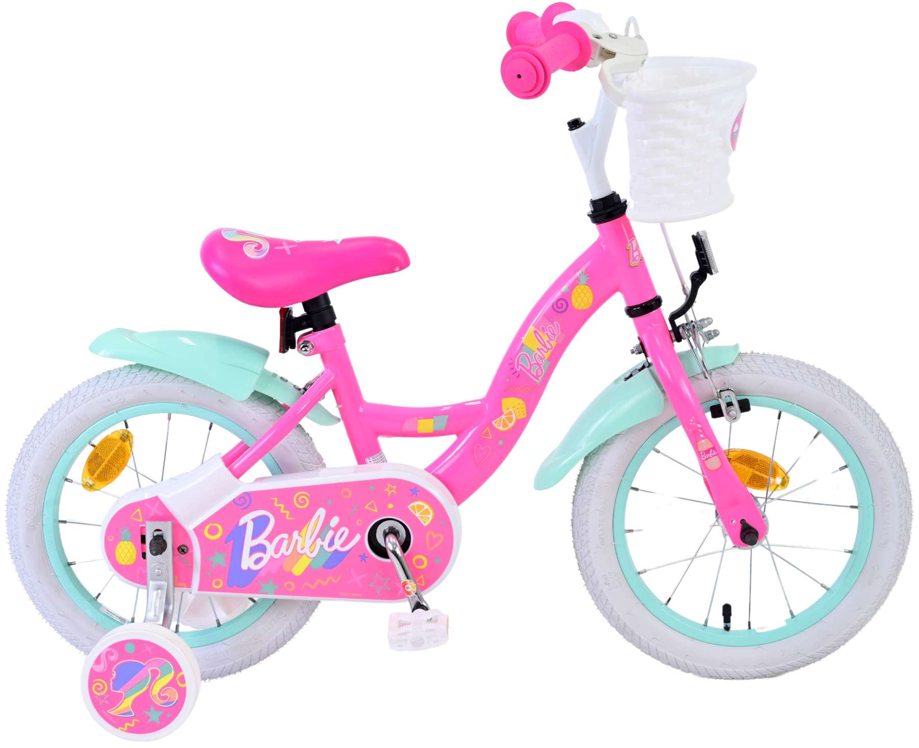 Kinderfahrrad Ashley Fahrrad für Mädchen in Rosa 14 Zoll Kinderrad